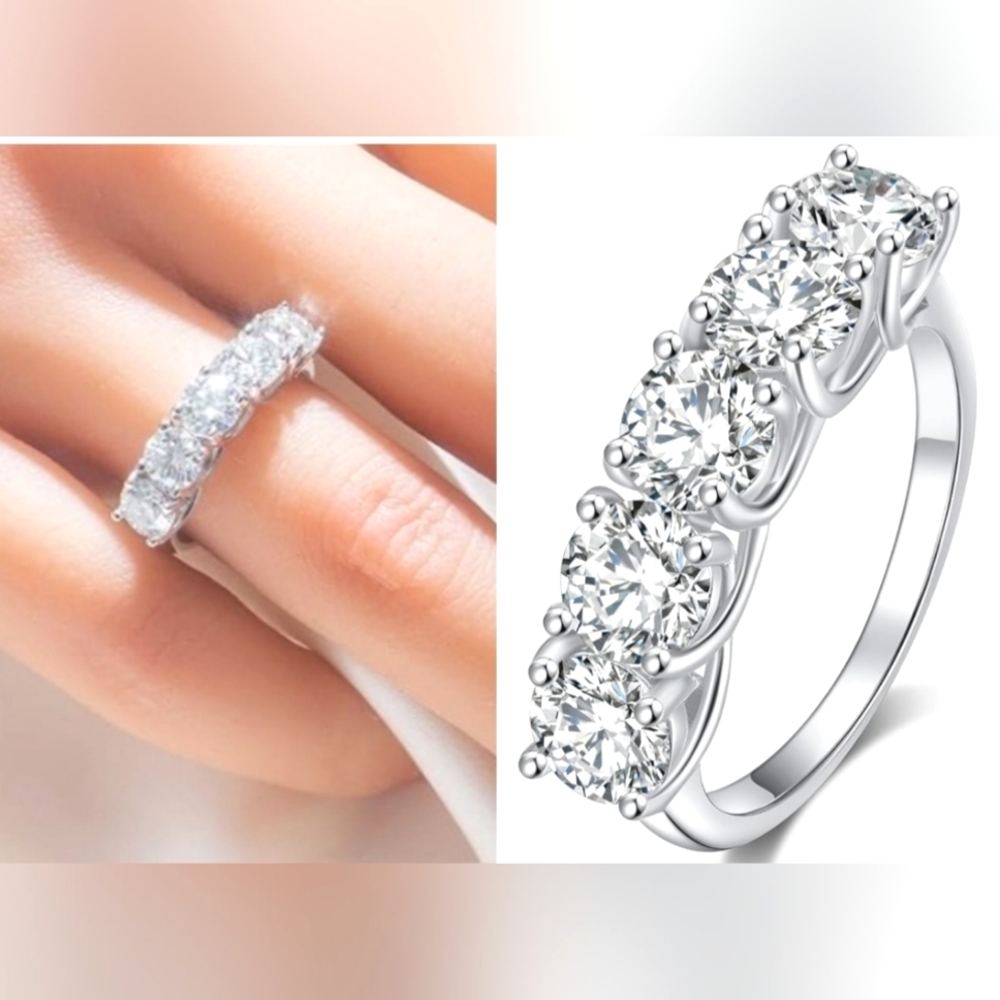 New 2.5ct Moissanite Diamond Ring w/ Certificate Of Authenticity Engagement